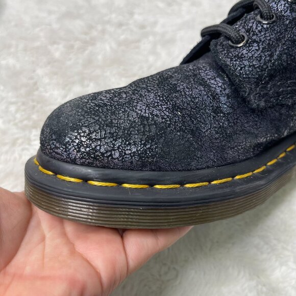 Dr. Martens #1460 Women's Black Pascal Iridescent Crackle Lace Up Boots Size 8 - Picture 9 of 11